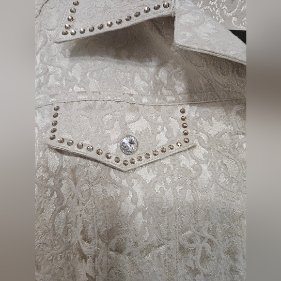 Christine Alexander Jacquered Printes Jacket - Picture 3 of 8